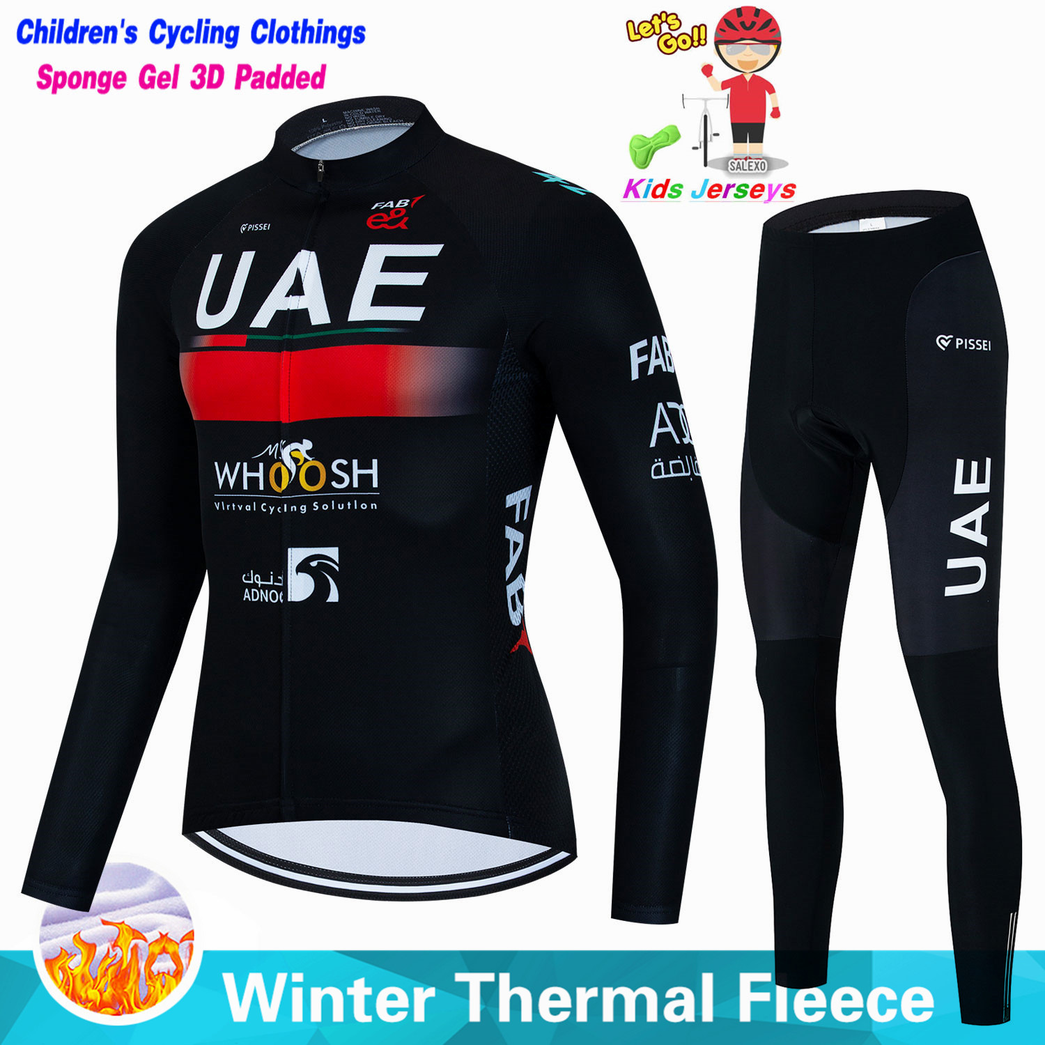 Uae Kids Winter Fleece Cycling - Cycling Gear Jersey review and price