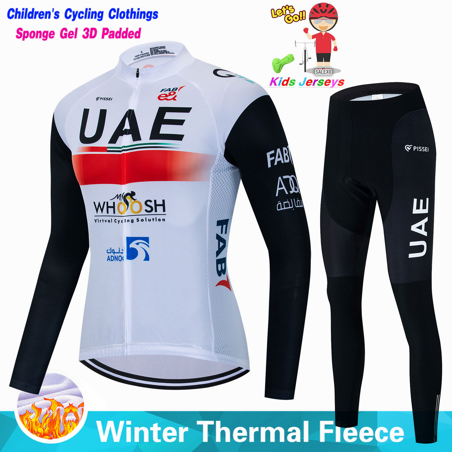 Uae Kids Winter Fleece Cycling - Cycling Gear Jersey review and price