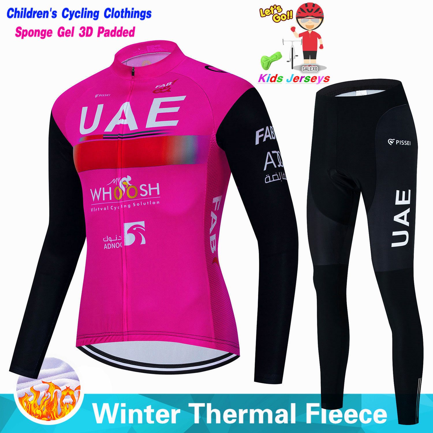 Uae Kids Winter Fleece Cycling - Cycling Gear Jersey review and price